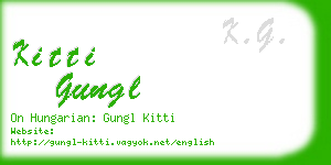 kitti gungl business card